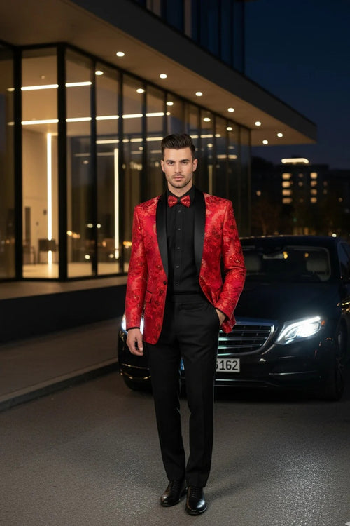 Red Formal Tuxedo Jacket