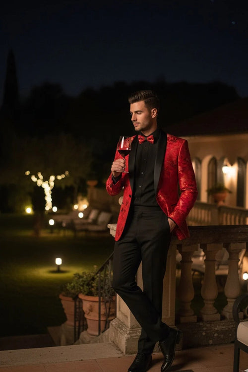 Red Formal Tuxedo Jacket