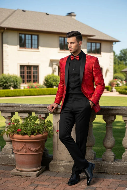 Red Formal Tuxedo Jacket