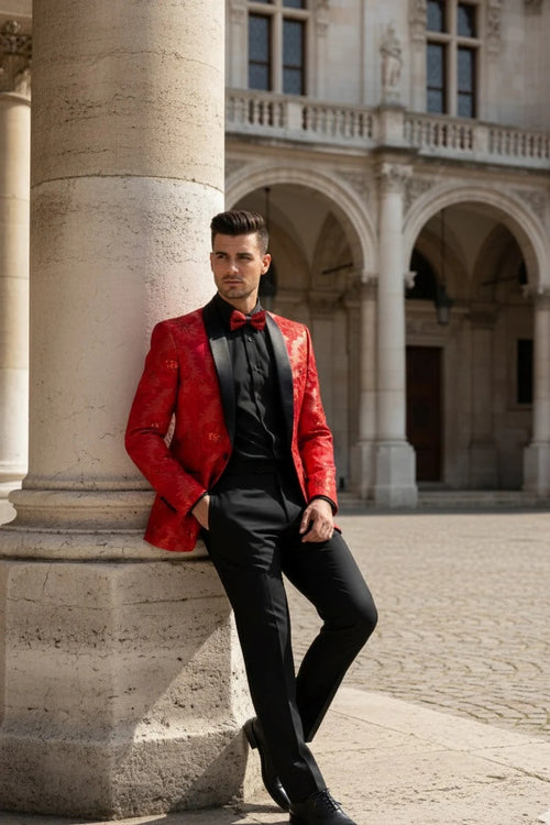 Red Formal Tuxedo Jacket