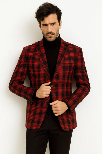 Red Plaid Sport Coat