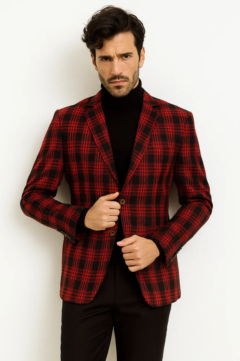 Red Plaid Sport Coat