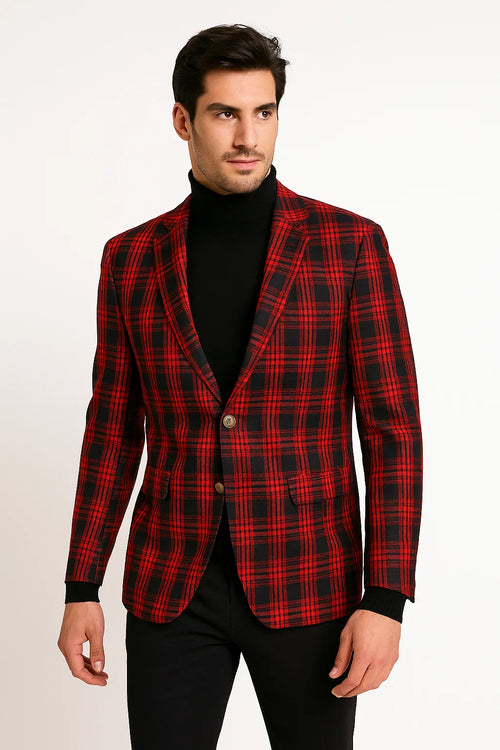 Red Plaid Sport Coat