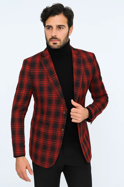 Red Plaid Sport Coat