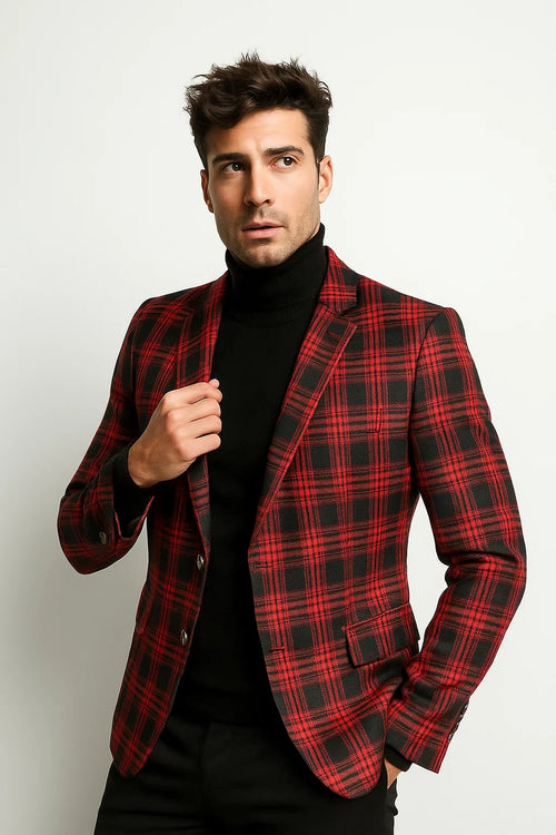 Red Plaid Sport Coat