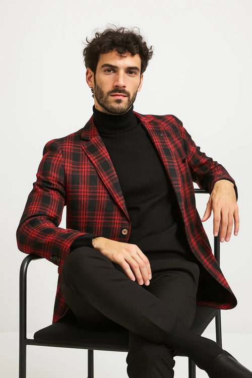 Red Plaid Sport Coat