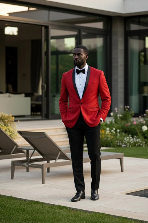 Red Vinci 1-Button Shawl Tuxedos