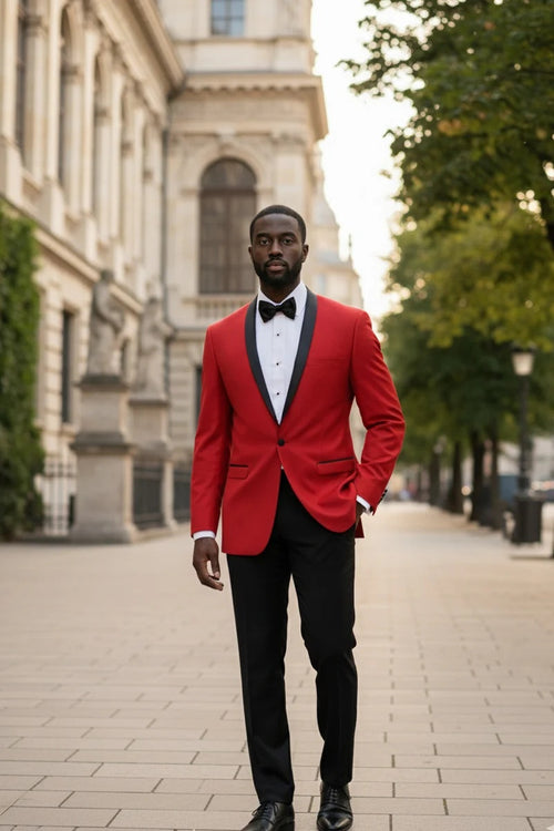 Red Vinci 1-Button Shawl Tuxedos