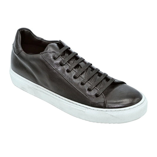 Men's Ricardo Nappa Leather Dress Sneaker in Black by Belvedere Shoes