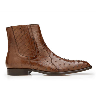 Men's Roger Ostrich Quill Dress Boot in Brown by Belvedere Shoes