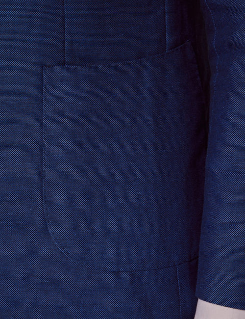 Mens Linen Suit For Beach Wedding - Summer Slim Suit in Royal Blue - Men's Tuxedo USA