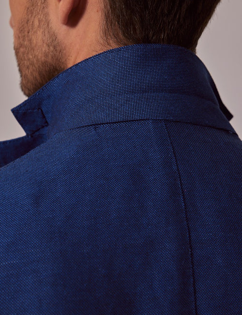 Mens Linen Suit For Beach Wedding - Summer Slim Suit in Royal Blue - Men's Tuxedo USA
