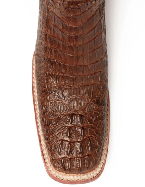 Men's Ferrini Caiman Crocodile Print Boots Handcrafted Rust Ferrini USA