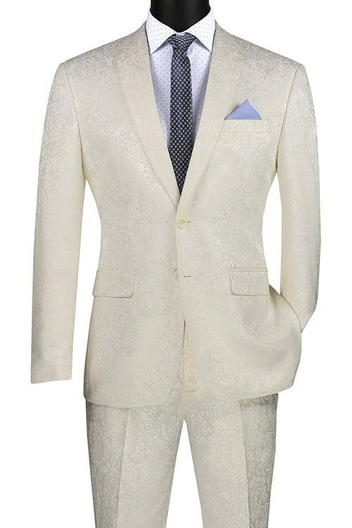 Slim Fit Shiny Sharkskin Men's 2 Piece Suit in Navy by Vinci