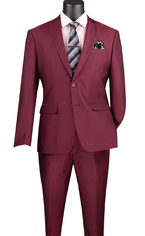 Black Sim Fit Tuxedo 2 Pieces with Matching Bow Tie by Vinci