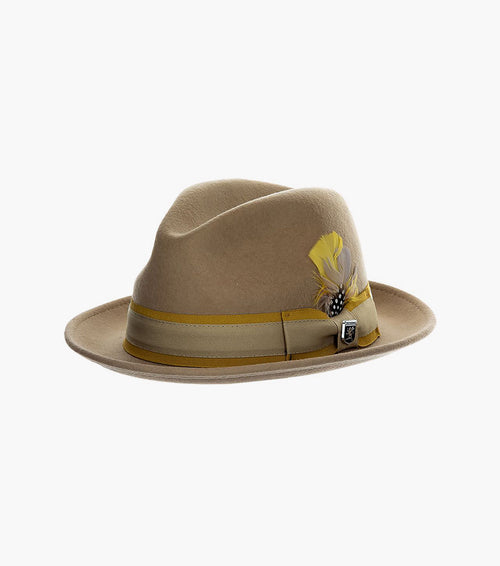 MACON FEDORA Wool Felt Pinch Front Hat