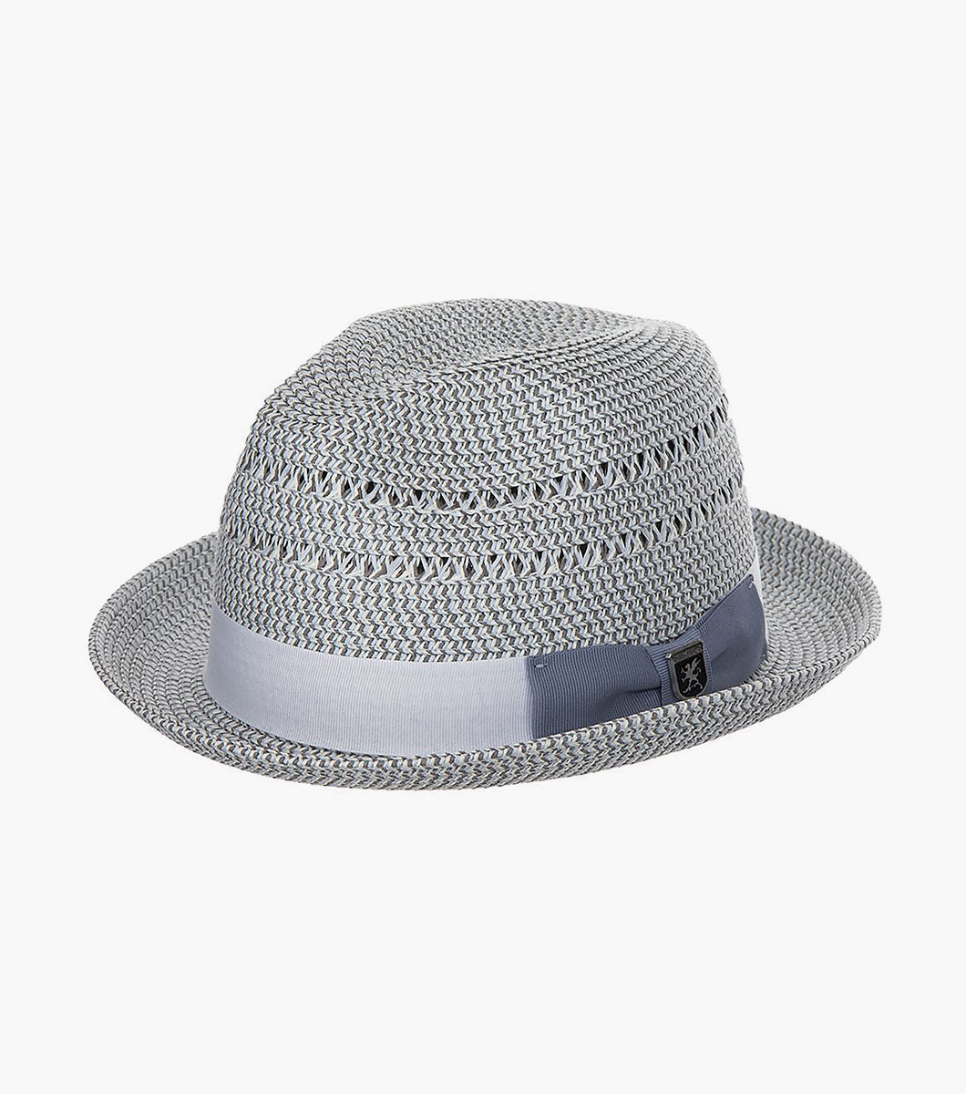 ASHER FEDORA Paper Braided Pinch Front Hat