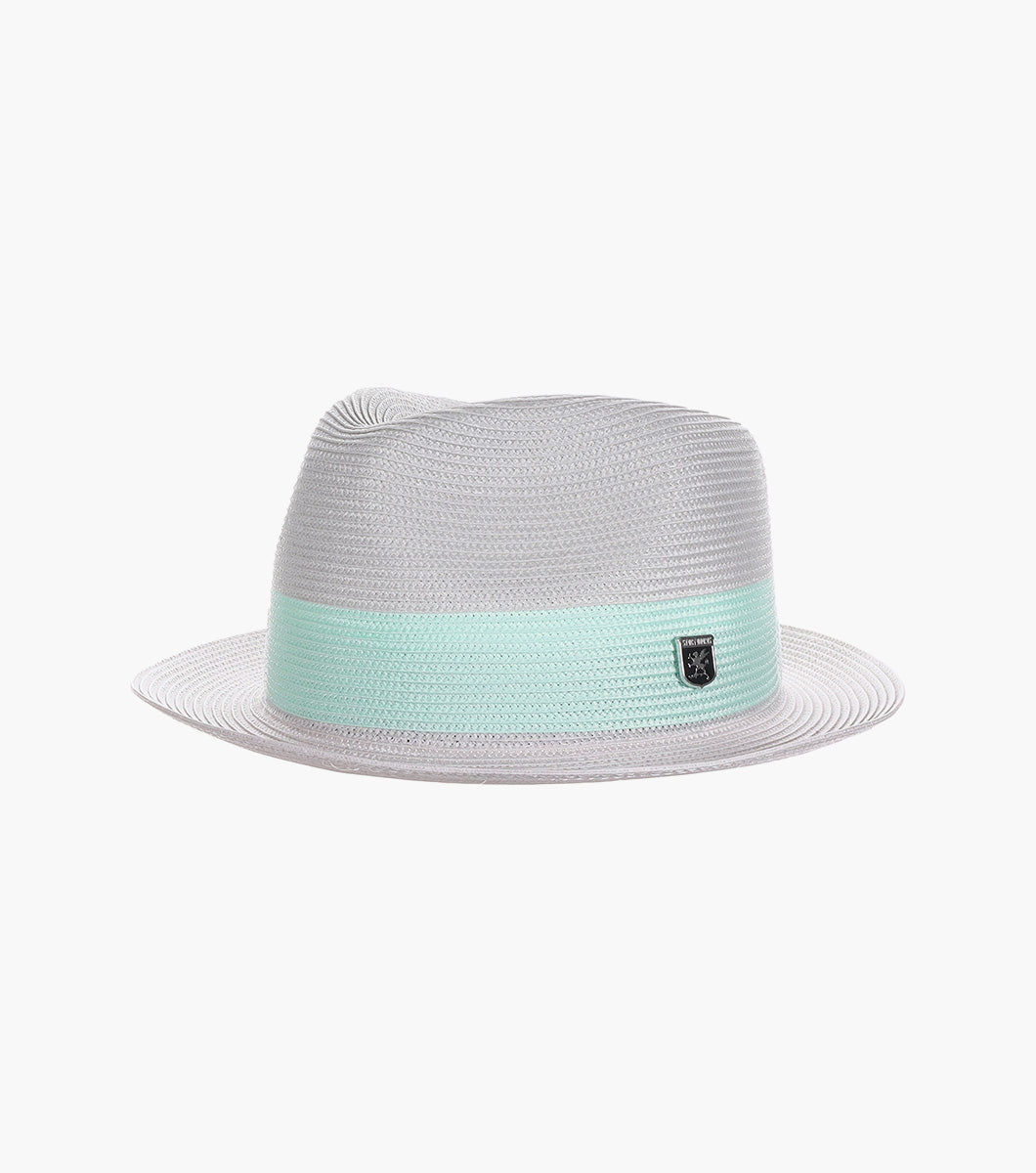 CALEM FEDORA Poly Braid Pinch Front Hat