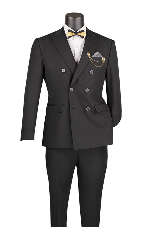 Lavender Slim Fit Men's 2 Piece Business Suit 2 Button by Vinci