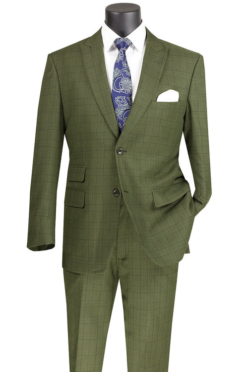 Sovana Collection - Regular Fit 3 Piece Suit 2 Button Tone on Tone Stripe in Gray by Vinci