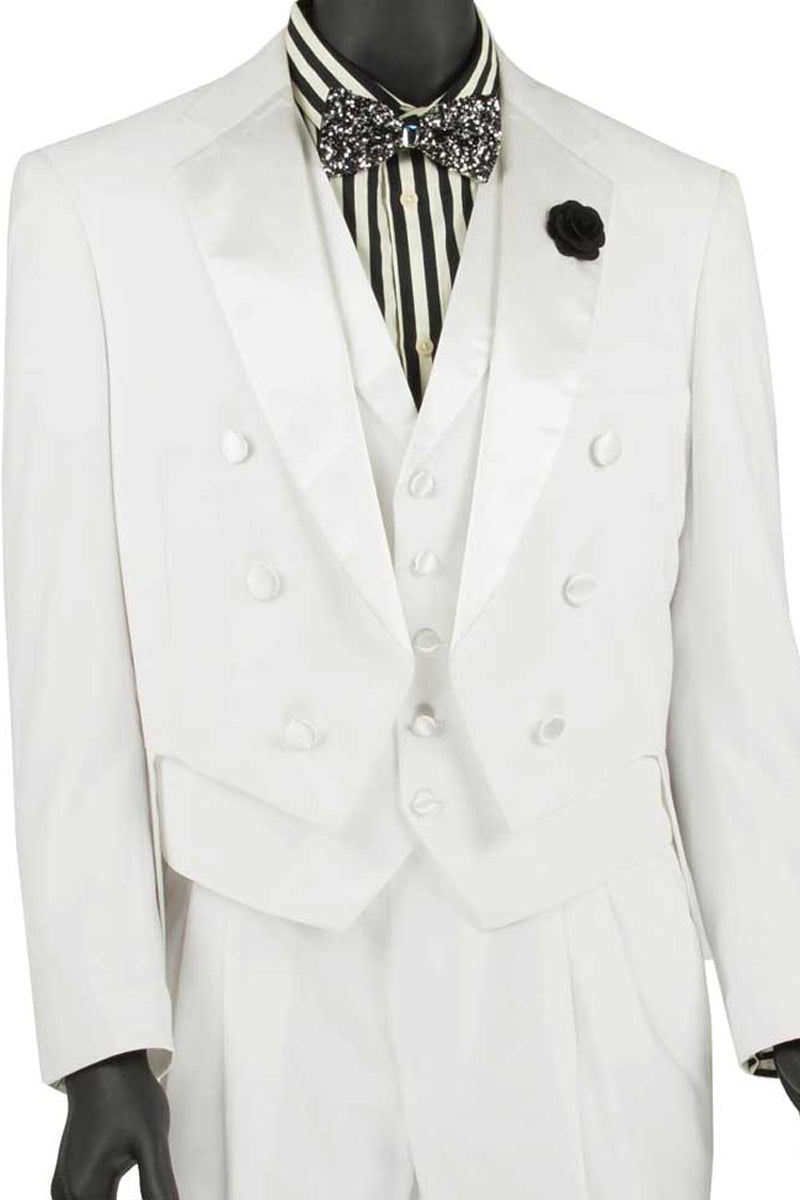 Men's Classic White Vested Tuxedo from Vinci Suits