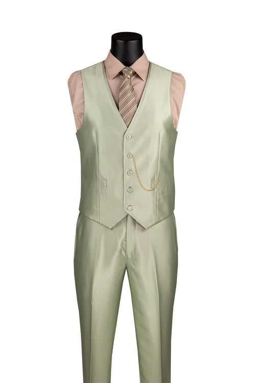 Slim Fit Tuxedo 3 Piece with Jacquard Pattern in Light Blue by Vinci