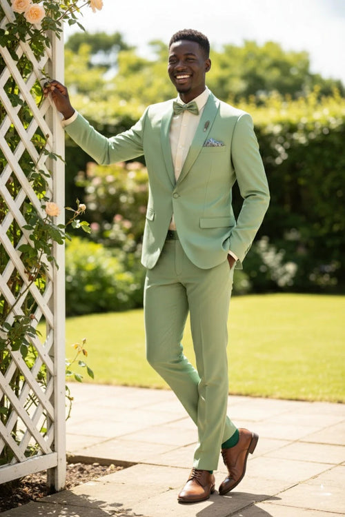 Sage 1-Button Shawl Tuxedo