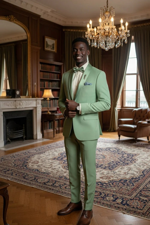 Sage 1-Button Shawl Tuxedo