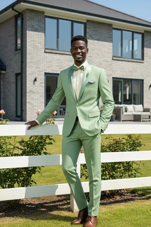 Sage 1-Button Shawl Tuxedo