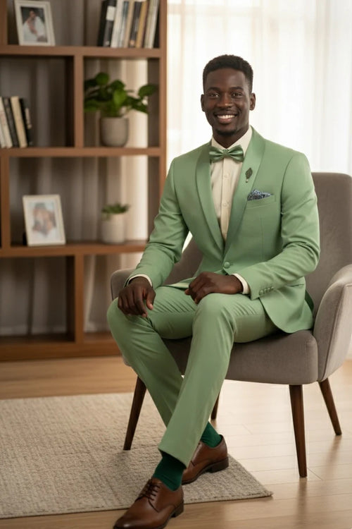 Sage 1-Button Shawl Tuxedo