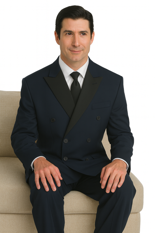Navy Blue Tuxedos - Double Breasted Tuxedo