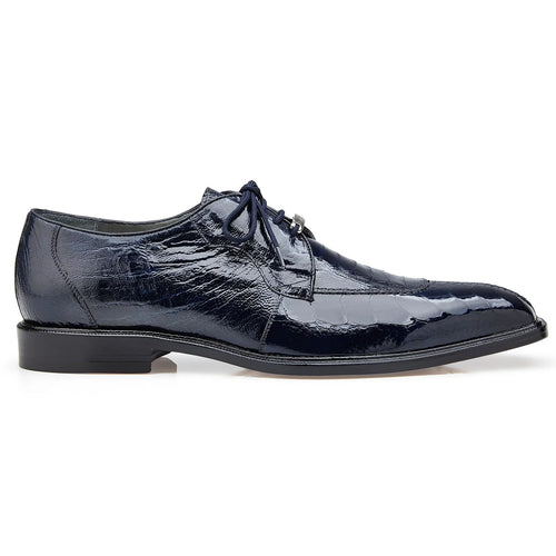 Men's Chapo Hornback Caiman Crocodile Dress Shoe in Black by Belvedere Shoes