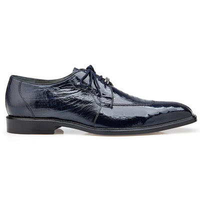 Men's Chapo Hornback Caiman Crocodile Dress Shoe in Black by Belvedere Shoes