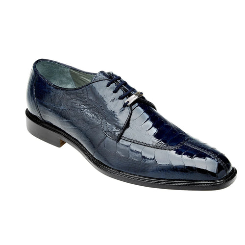 Men's Chapo Hornback Caiman Crocodile Dress Shoe in Black by Belvedere Shoes
