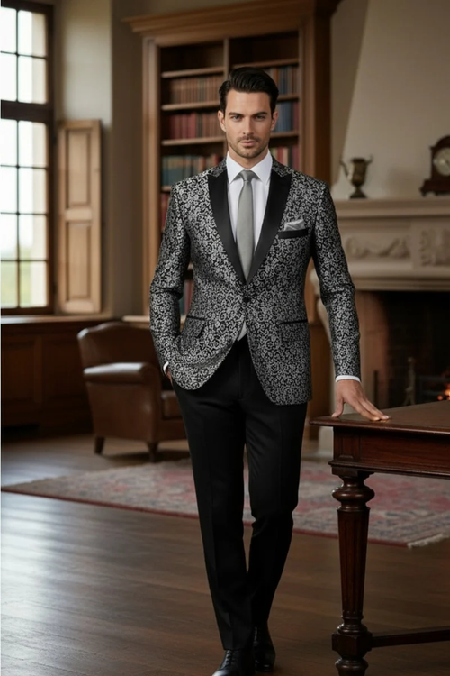 Silver Tuxedo Jacket