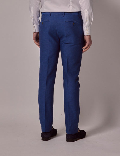 Mens Linen Suit For Beach Wedding - Summer Suit in Royal Blue Slim Fit - Men's Tuxedo USA