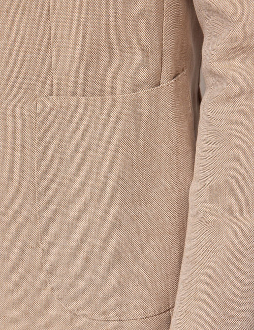 Mens Linen Suit For Beach Wedding - Summer Slim Suit in Stone - Men's Tuxedo USA