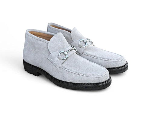 Suede Ankle Boot with Horsebit