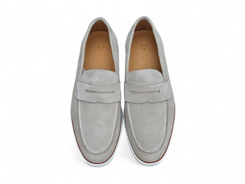 Supple Suede Penny Loafer with Sporty Sole