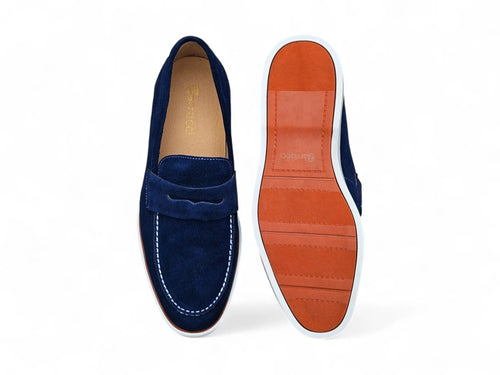 Supple Suede Penny Loafer with Sporty Sole