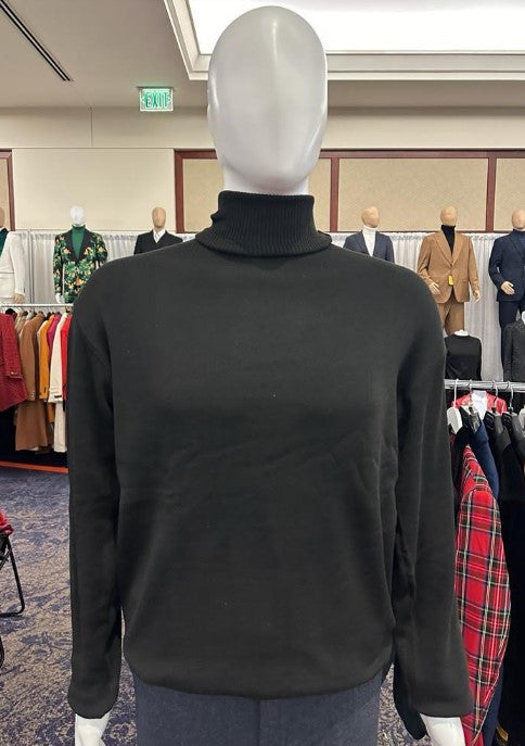 Turtleneck Sweater - Slim in Color Black by USA Men's Outlet
