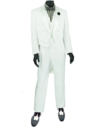 White Prom Suit - White Prom Tuxedo Suits - White Wedding Classic Tail Tuxedo by PROMTUXEDO