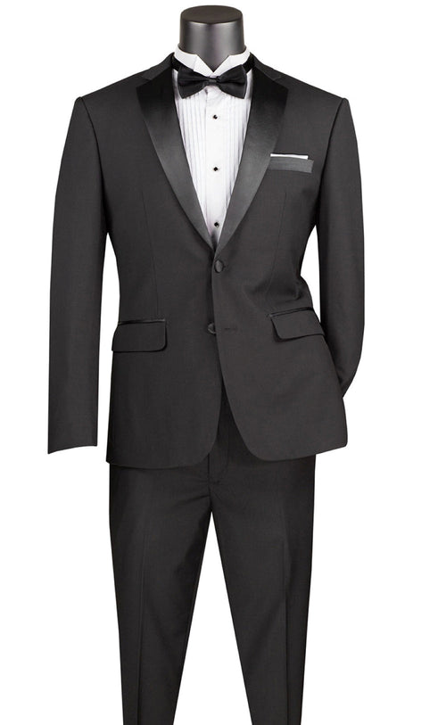 Slim Fit Business Men's Suit 3 Piece 2 Button in Ivory by Vinci
