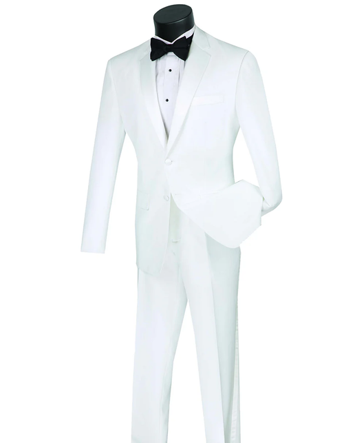 White Prom Suit - White Prom Tuxedo Suits - White Wedding Slim Fit Tuxedo by PROMTUXEDO
