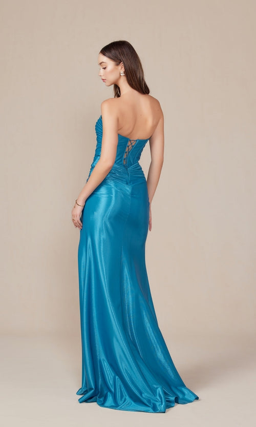 Nox Anabel T1489 Stunning Strapless Lace-Up Prom Gown