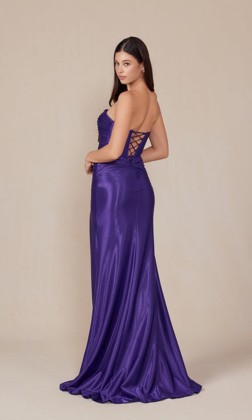 Nox Anabel T1489 Stunning Strapless Lace-Up Prom Gown