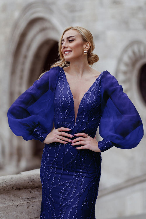 Tina Holly TK209 Wedding Prom Mermaid Beaded Evening Lace Dress