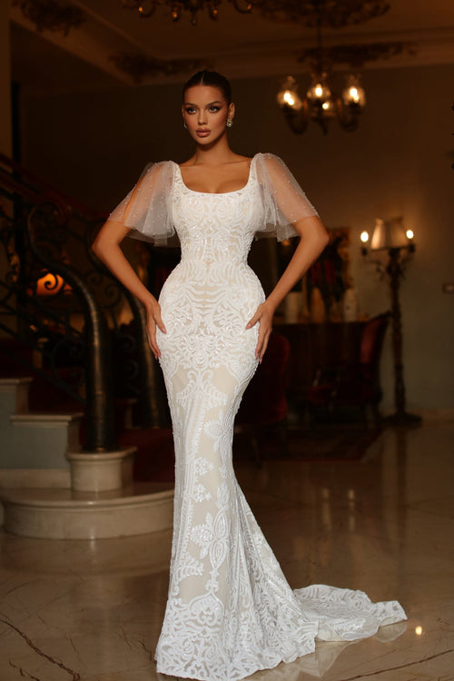 Tina Holly TW111 Wedding Mermaid Evening Sequin Mesh Dress