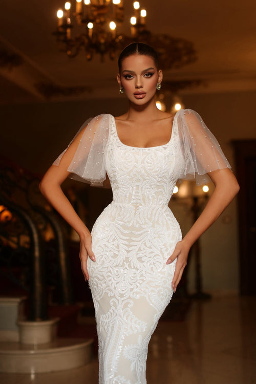 Tina Holly TW111 Wedding Mermaid Evening Sequin Mesh Dress