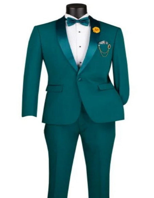 Mens Two Piece Shawl Lapel Slim Fit Tuxedo by USA Men's Outlet